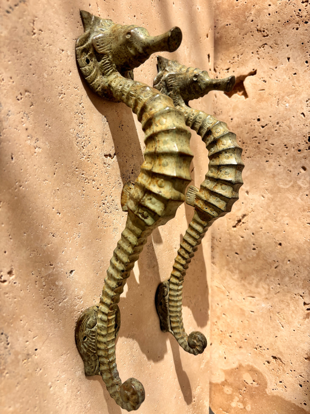 Aged Seahorse Door Pull