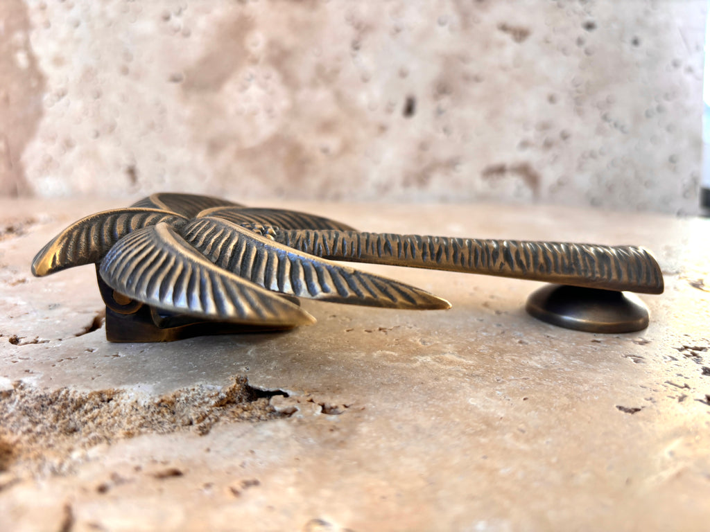 Island Palm Brass Door Knocker