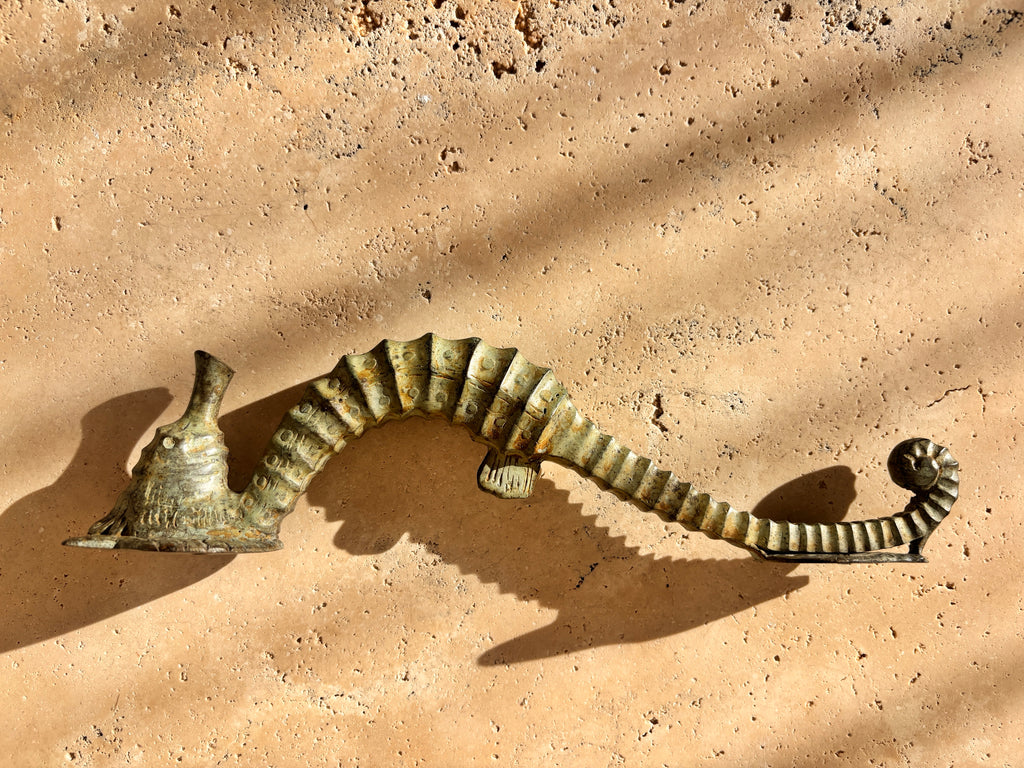 Aged Seahorse Door Pull