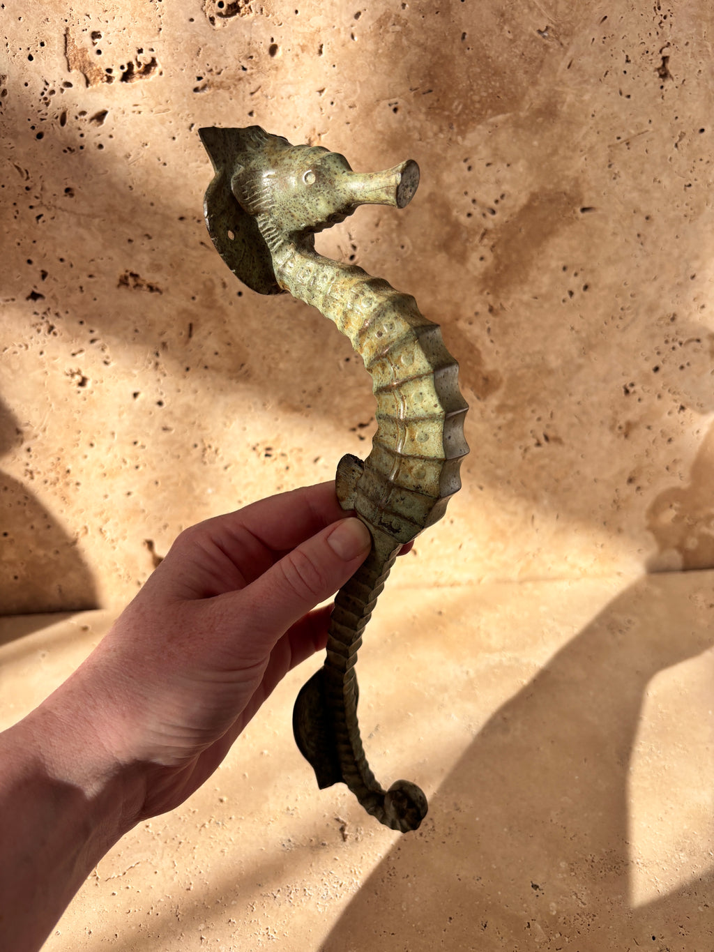 Aged Seahorse Door Pull
