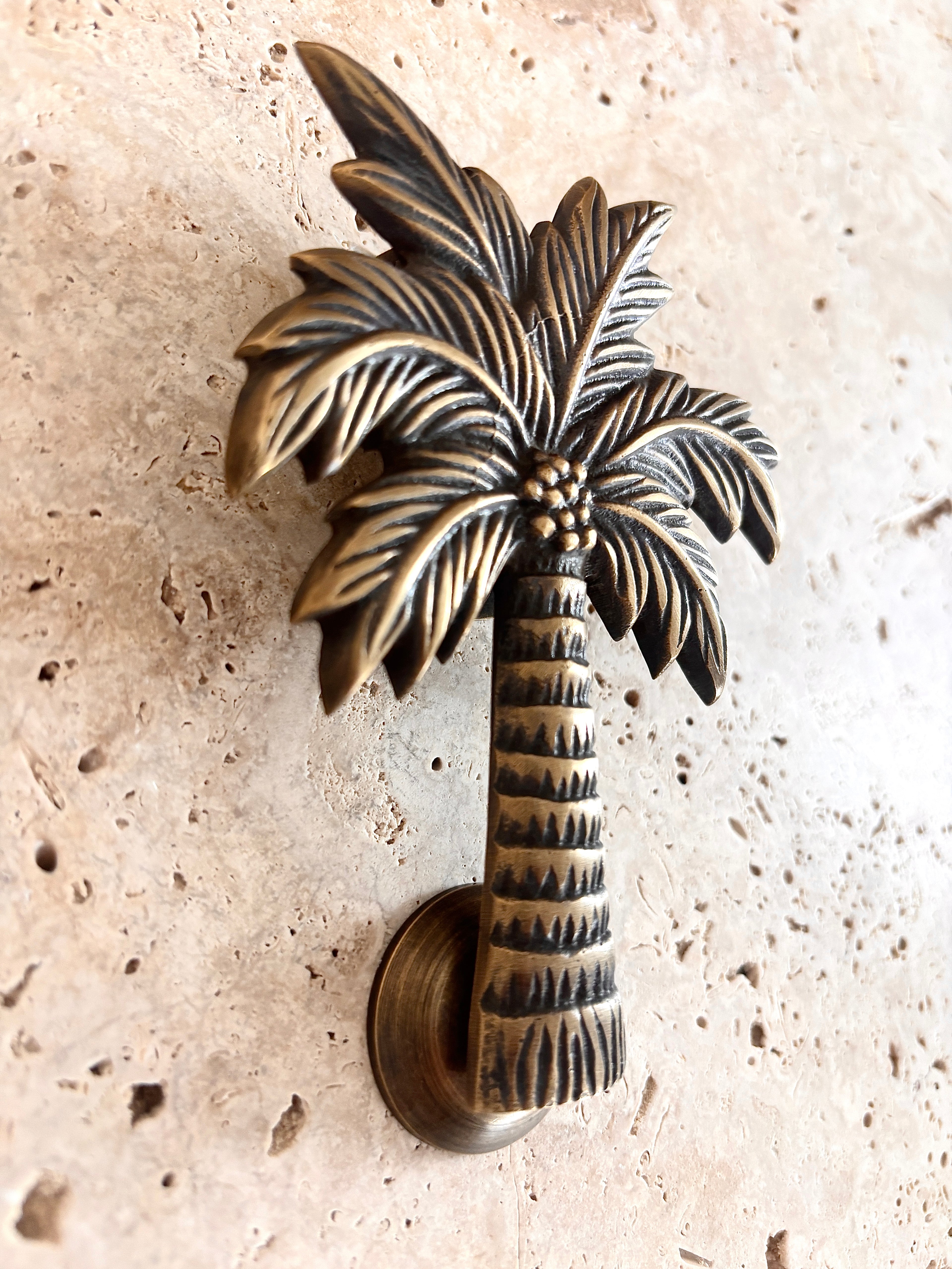 Brass Coconut Palm Door Knocker