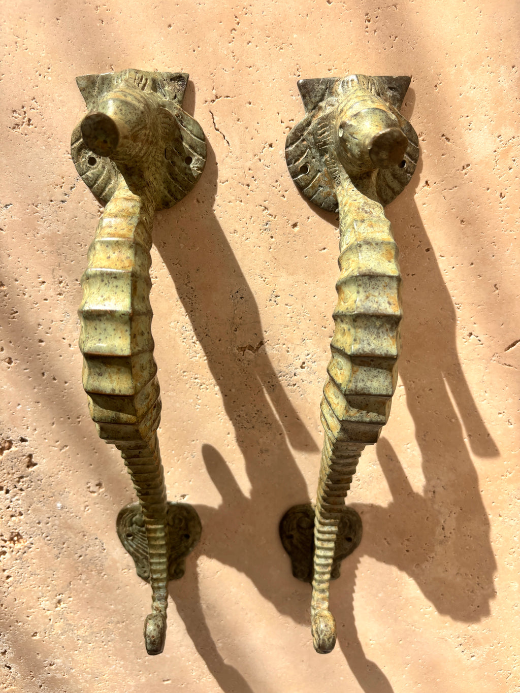 Aged Seahorse Door Pull