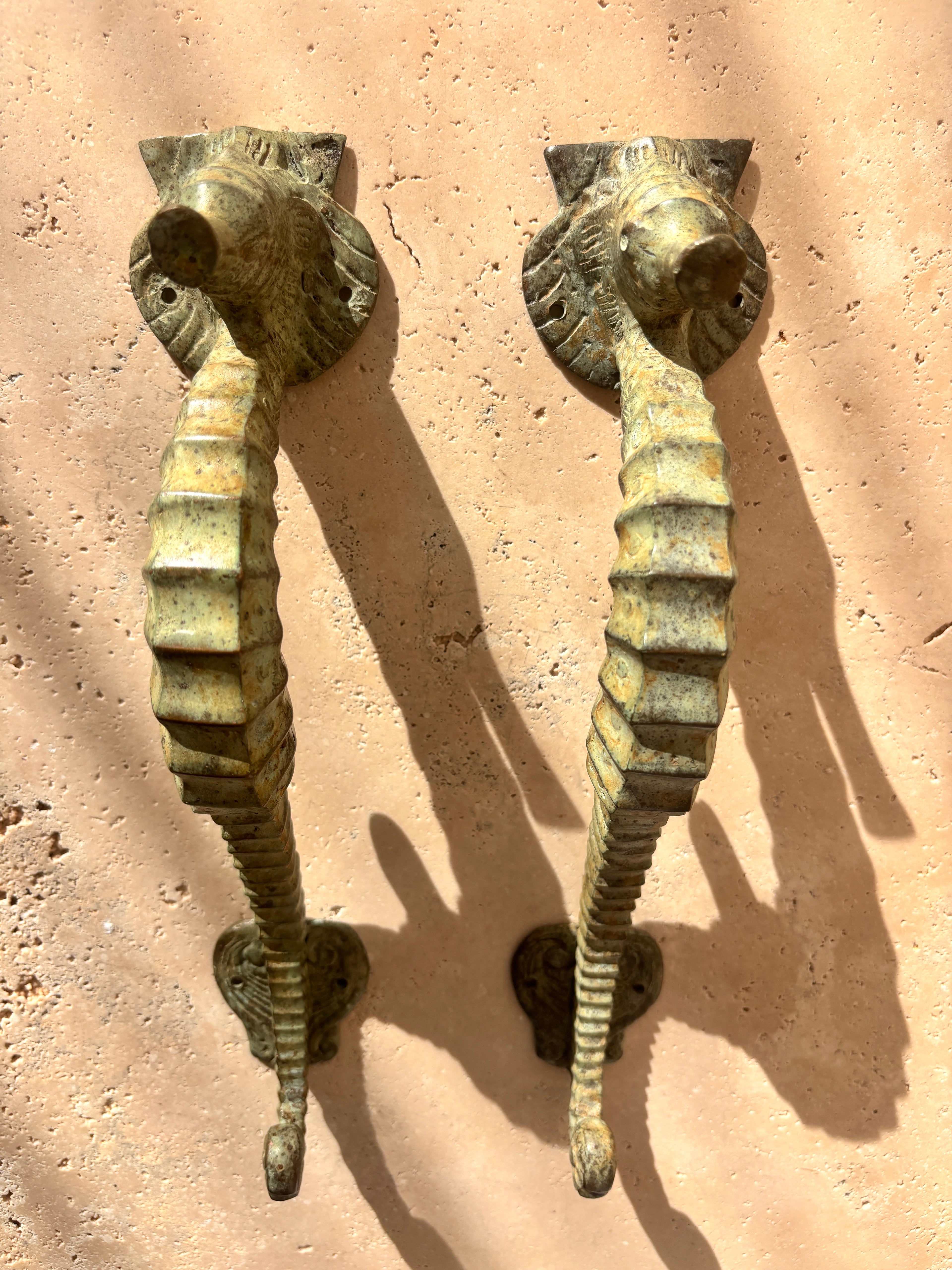 Aged Seahorse Door Pull