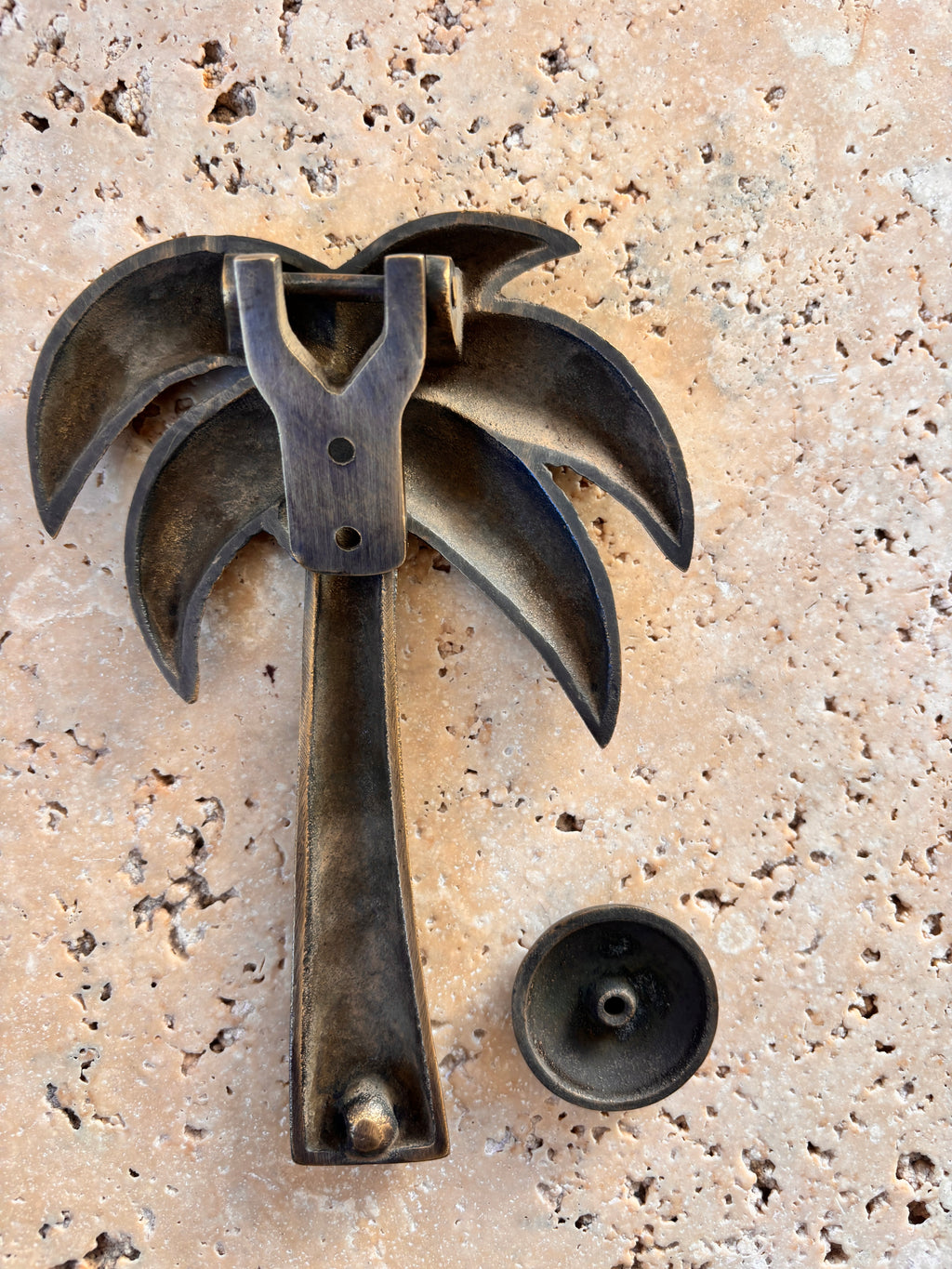 Island Palm Brass Door Knocker