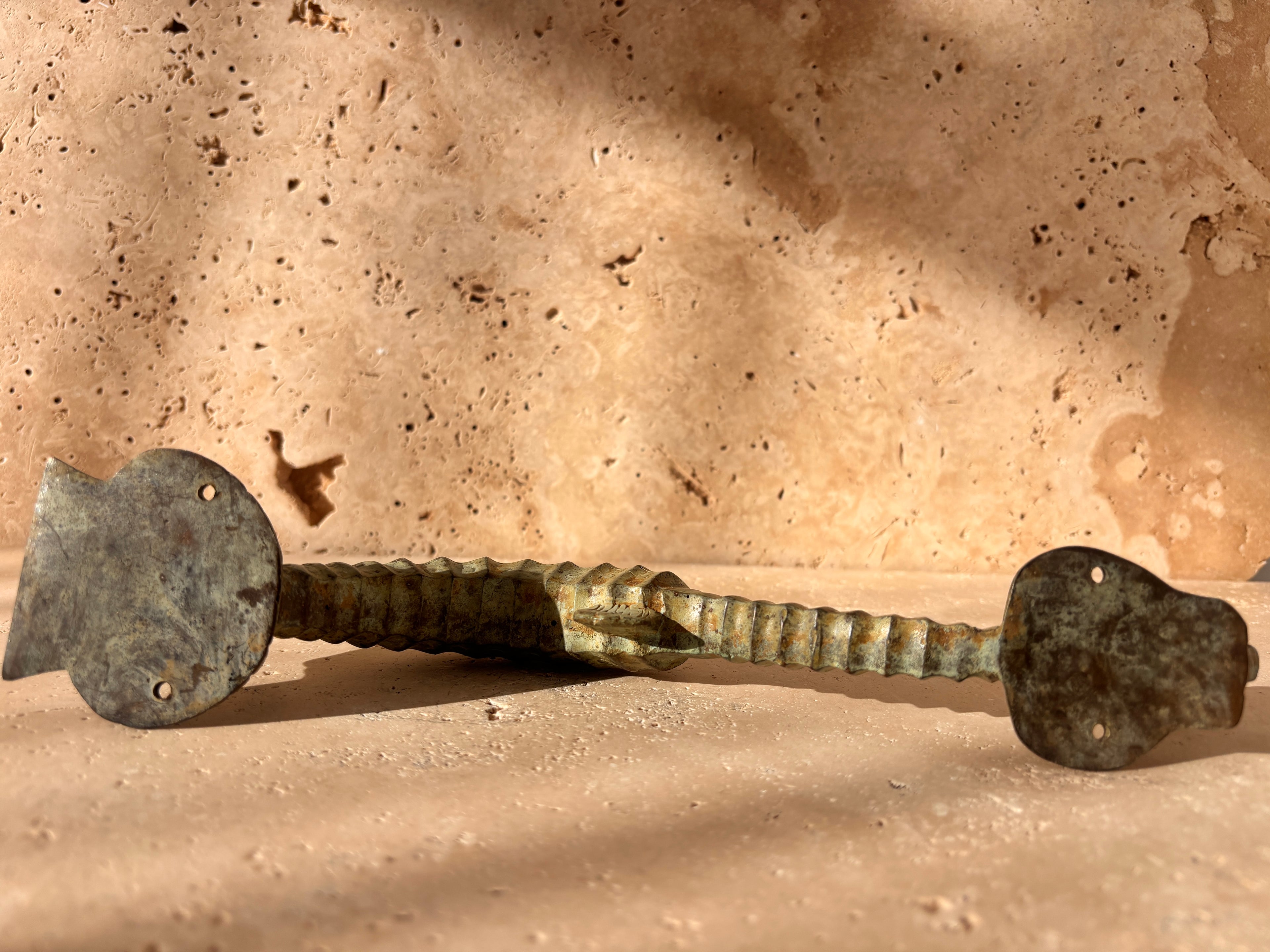 Aged Seahorse Door Pull